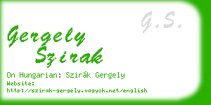 gergely szirak business card