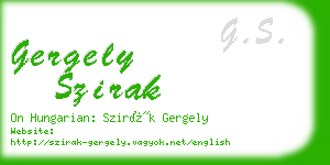 gergely szirak business card